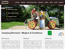 Tablet Screenshot of camping-megeve.com